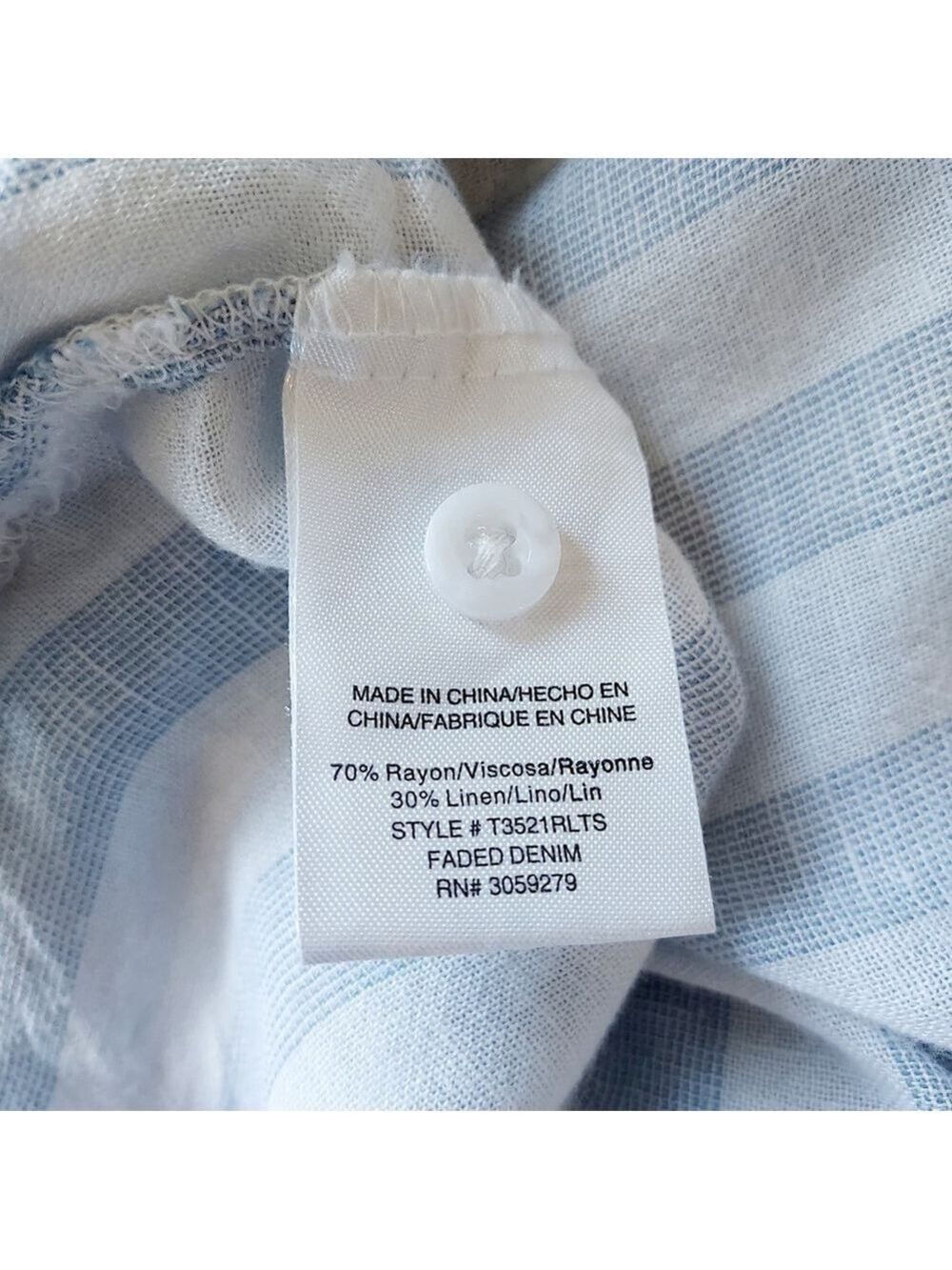 Thread & Supply Blue & White Striped Button Up Size XS - Picture 10 of 11